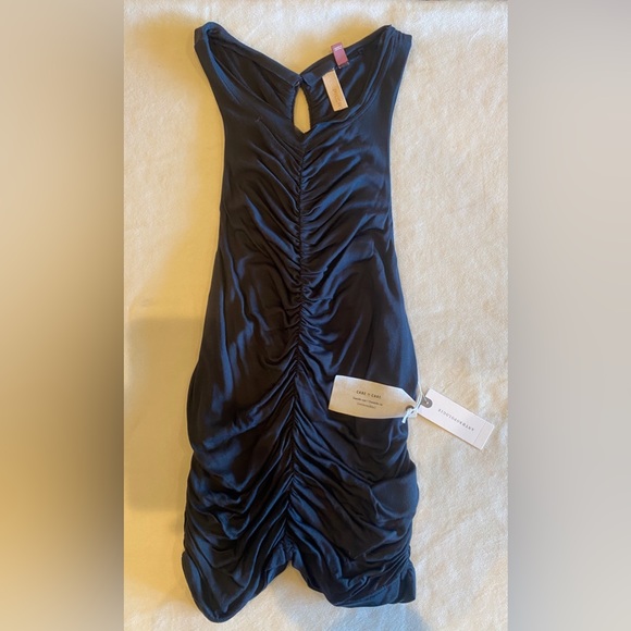 Pilcro Tops - NWT Pilcro by Anthropologie Black Ruched Blouse/ Tank